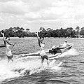 Women Water Skiers Waving